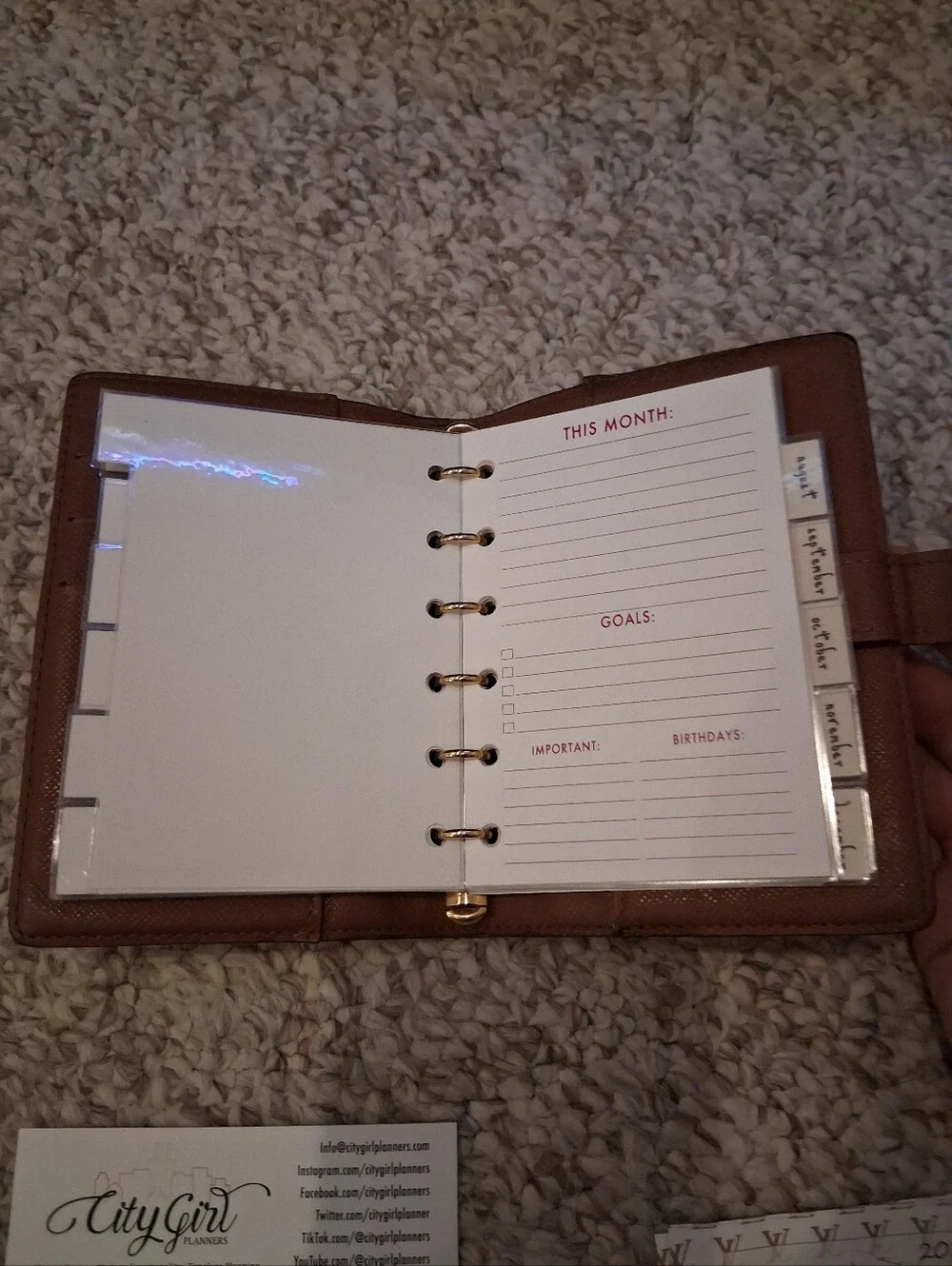 Louis Vuitton Monogram PM Pocket Planner Notebook w/ Accessories